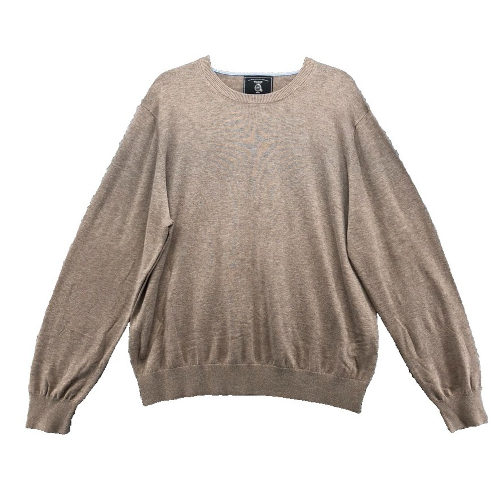 Maker & Company Cotton Sweater Jumper Mens Xl‎ Beige Crew Neck Preppy Office